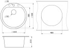 Кухонная мойка Granula GR-5101 D 500 шварц