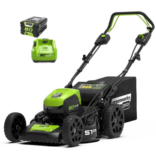 Газонокосилка аккумуляторная GreenWorks GD80LM51SPK4