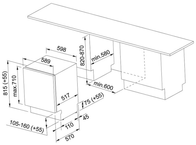 Посудомоечная машина Franke FDW 612 E6P A++ 117.0266.492
