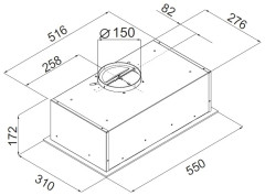 Встраиваемая вытяжка MONSHER Indiga 55 W