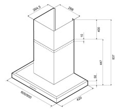 Кухонная вытяжка Krona Patricia PB 900 inox