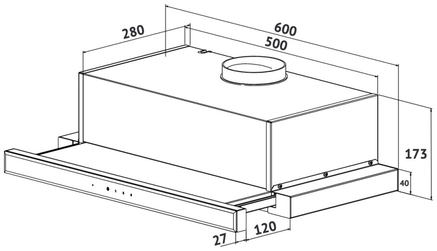 Встраиваемая вытяжка Korting KHP 6670 GN