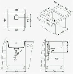 Кухонная мойка Alveus Quadrix 50 Chocolate-G03M коричневый 1108036