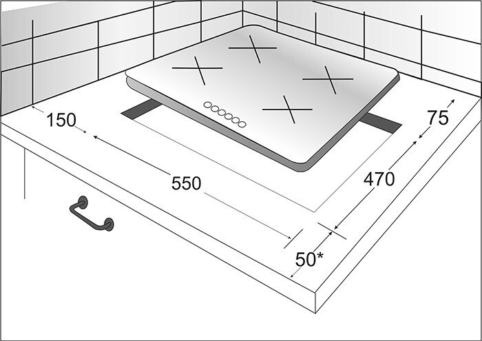 Газовая варочная панель Exiteq PL 640 SGBB-E