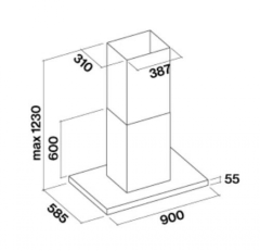 Островная вытяжка Falmec Lumina NRS Isola White 90 CLMI90.00P2 BCOI490F