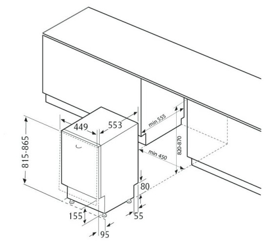 Посудомоечная машина Fornelli BI 45 Kamaya S
