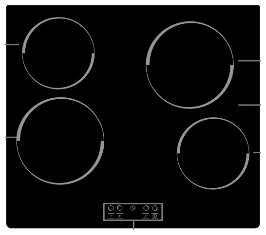 Электрическая варочная панель KRAFT TCH EHK6001