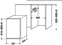 Встраиваемый морозильная камера Whirlpool AFB 8281
