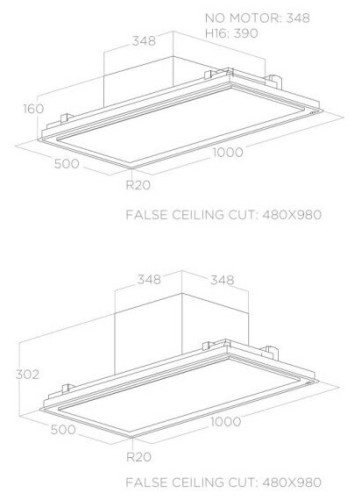 Кухонная вытяжка Elica ILLUSION NO MOTOR BL MAT A 100