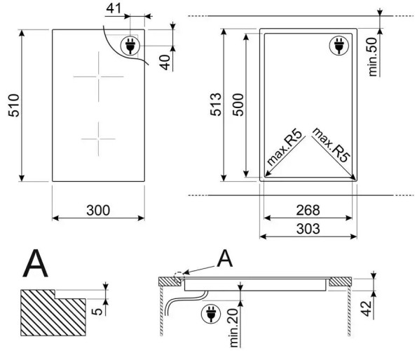 Электрическая варочная панель Smeg SE232TX1