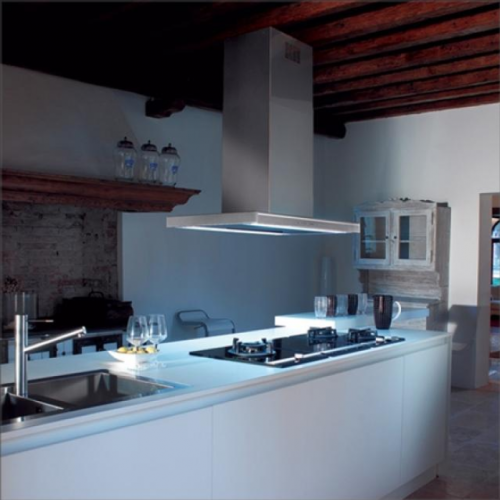 Островная вытяжка Falmec Lumina NRS Isola Steel Glass 90 CLMI90.00P2 NEUI490F