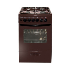 Комбинированная плита Лысьва ЭГ 404 МС-2у коричневый стеклянная крышка