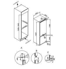 Встраиваемый холодильник Lex LBI193.0D