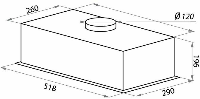 Встраиваемая вытяжка HOMSair Crocus 52RD White