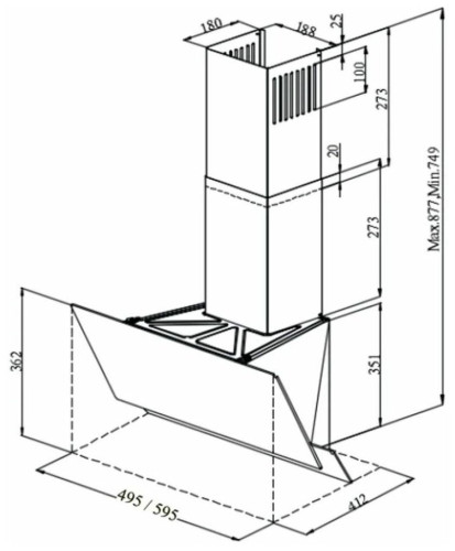 Кухонная вытяжка Monsher STELLA 60 Noir