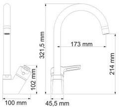 Смеситель для кухонной мойки WasserKraft Ruhr 24407 хром