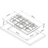 Газовая варочная панель Electronicsdeluxe GG51130245F TC-005