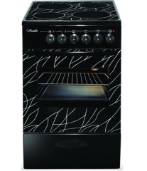 Электрическая плита Лысьва EF4011MK00 ЭПС 411 МС черная, ветка дерева В