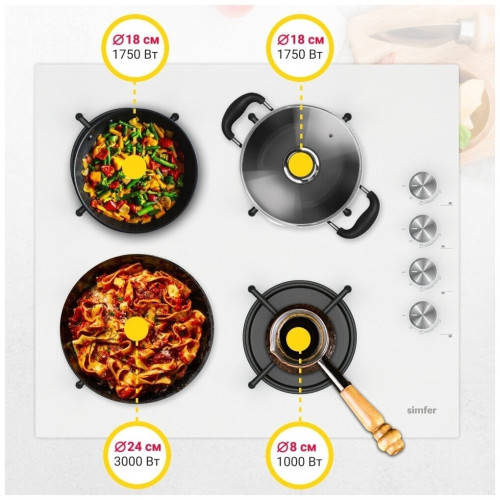 Газовая варочная панель Simfer H60K40C111