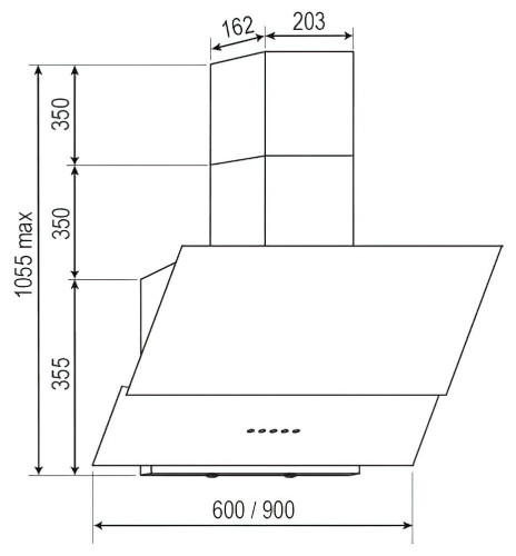 Кухонная вытяжка Dach NUBIA 60 black