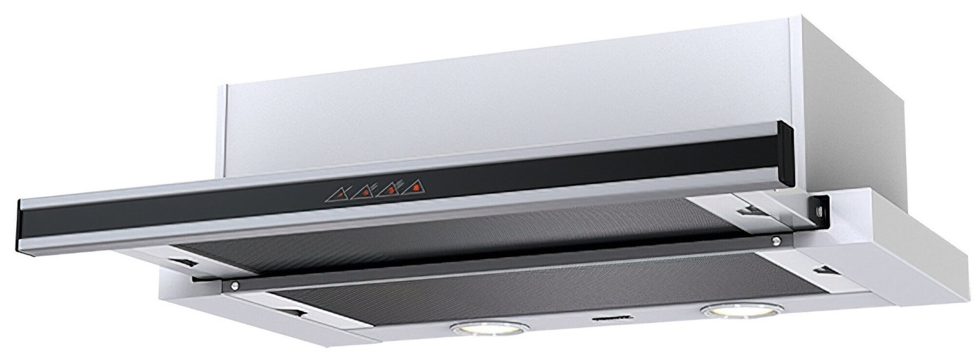 Встраиваемая вытяжка Krona Kamilla 600 нержавеющая сталь белый
