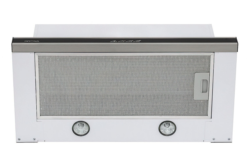 Встраиваемая вытяжка Krona Kamilla 600 нержавеющая сталь белый