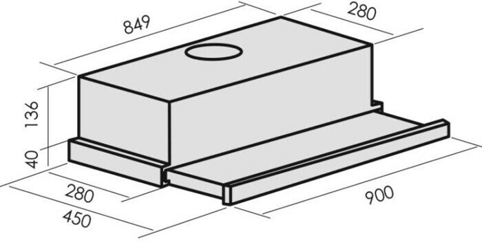 Встраиваемая вытяжка MBS Aralia 190 Inox
