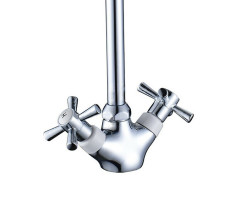 Смеситель для кухни Decoroom DR51028 белый/хром