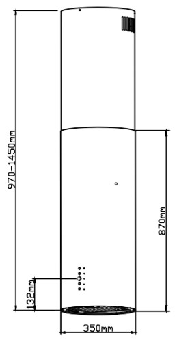Кухонная вытяжка Weissgauff Tubus 1402 Island White