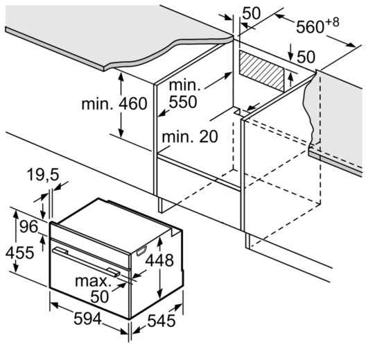 Встраиваемая микроволновая печь Bosch COA 565GS0