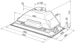 Встраиваемая вытяжка Smeg KSEG5E