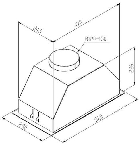 Встраиваемая вытяжка Zugel ZHI523B