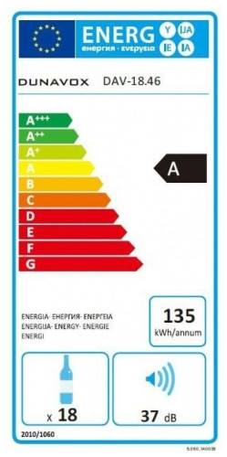 Винный шкаф Dunavox DAVS 18 46SS