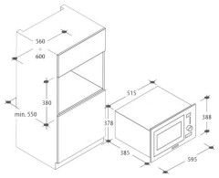 Встраиваемая микроволновая печь Candy MIC 20 GDFB