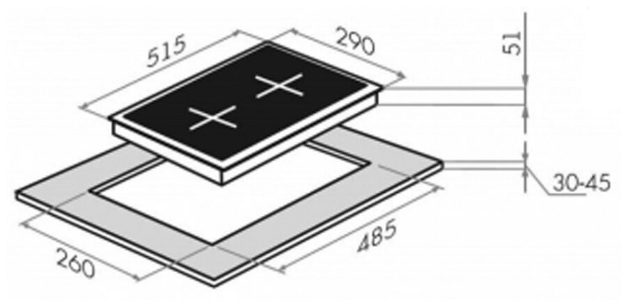 Газовая варочная панель MAUFELD EGHS 32 63CS G