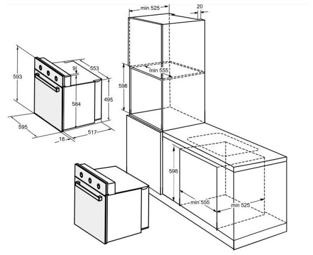 Электрический духовой шкаф Weissgauff EOV 19 MX