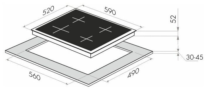 Электрическая варочная панель MAUNFELD EVCE 594 SM D BK