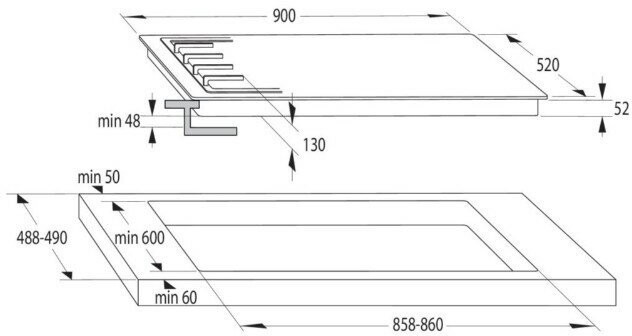 Газовая варочная панель Gorenje GCW951B