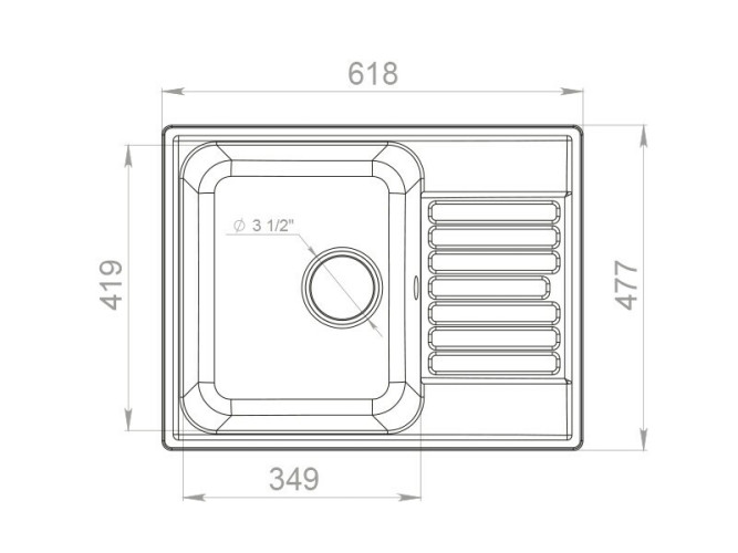 Кухонная мойка GranFest Quarz GF-Z13 черный