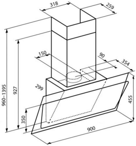 Кухонная вытяжка Korting KHC 6989 GW