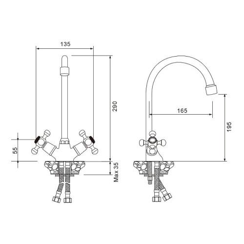 Смеситель для кухни WesnaArt Rassvet RAS02-110