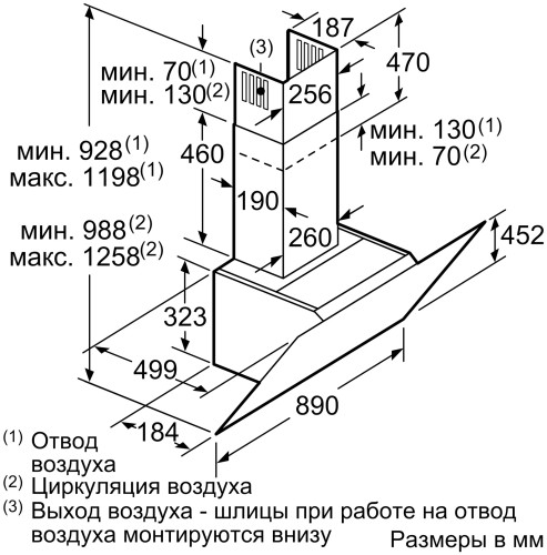 Кухонная вытяжка Neff D 95IHM1 S0