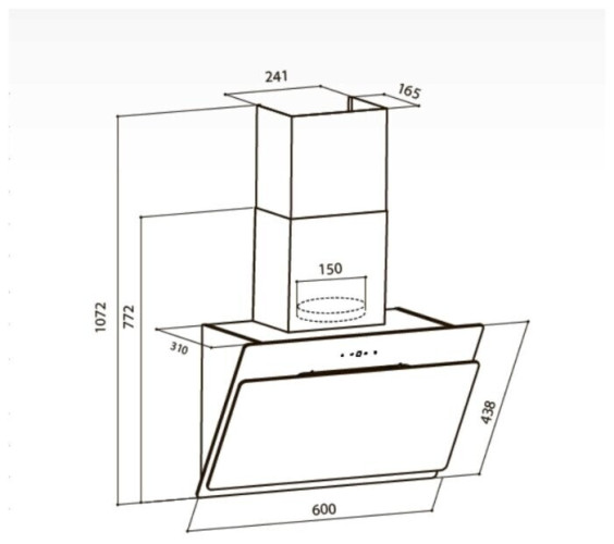 Кухонная вытяжка Lex Glass 600 black