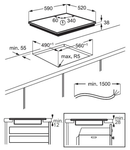 Электрическая варочная панель Electrolux CKE 6450 WC