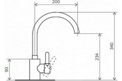 Смеситель для кухни Polygran Элара №14 Серый