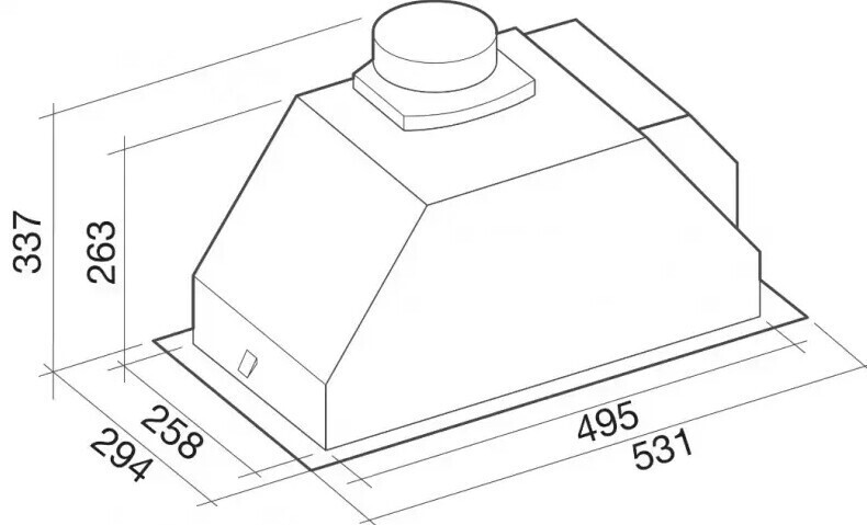 Встраиваемая вытяжка Falmec Gruppo Incasso Plus 50