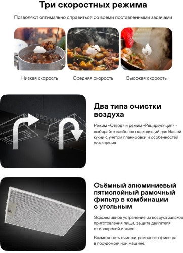 Встраиваемая вытяжка Garlyn СH 50