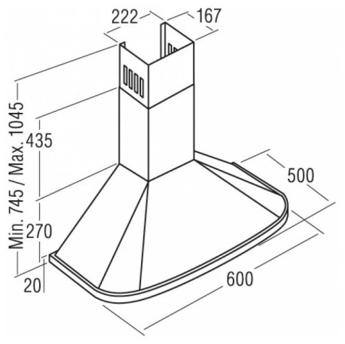 Кухонная вытяжка Cata Neblia 600 Inox