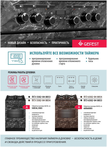Комбинированная плита GEFEST 5502 04 0053
