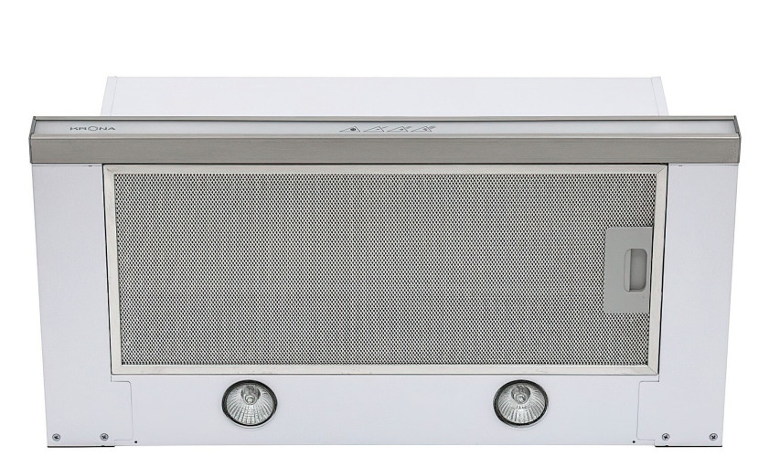 Встраиваемая вытяжка KRONA KAMILLA sensor 600 white glass 2 мотора